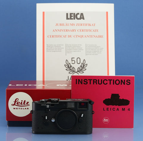 LEICA LEITZ M4 MIDLAND CANADA 50 JAHRE BLACK CAMERA +BOX +PAPERS C SEAL MINT!