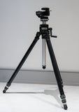 FOBA ALFAE ALUMINIUM TRIPOD +GEARED CENTRE COLUMN +ASMIA DUAL TILT HEAD #2 RARE