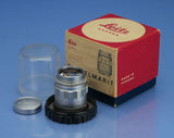 LEICA LEITZ 90MM TELE-ELMARIT F2.8 1ST V FAT CHROME 11800 M LENS +BOX +CAP MINT!