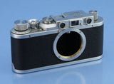 LEICA LEITZ II (MODEL D) LYKAN RANGEFINDER CAMERA BODY. RARE SILVER CHROME NICE