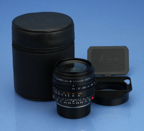 LEICA LEITZ 28MM SUMMILUX-M F1.4 ASPH 11668 M RARE EARLY # PRE SERIES LENS WOW!