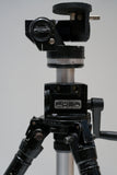 FOBA ALFAE ALUMINIUM TRIPOD +GEARED CENTRE COLUMN +ASMIA DUAL TILT HEAD #2 RARE