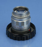 LEICA LEITZ 90MM TELE-ELMARIT F2.8 1ST V FAT CHROME 11800 M LENS +BOX +CAP MINT!