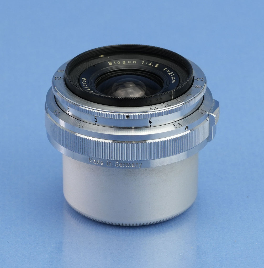 CONTAX CARL ZEISS BIOGON 21MM F4.5 RANGEFINDER LENS +CAPS +