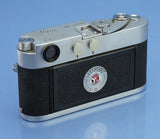 LEICA LEITZ M3 10150 IGEMO SS CHROME CAMERA #1010485 +BOX +CASE MINT L SEAL!