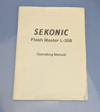 SEKONIC MODEL L-358 FLASH MASTER LIGHT METER +CASE