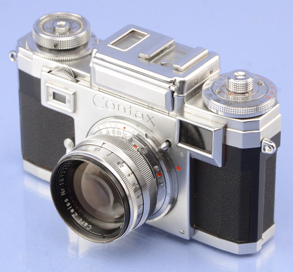 CONTAX IIIA COLOR DIAL CHROME RANGEFINDER CAMERA +CARL ZEISS 50MM F1.5 SONNAR