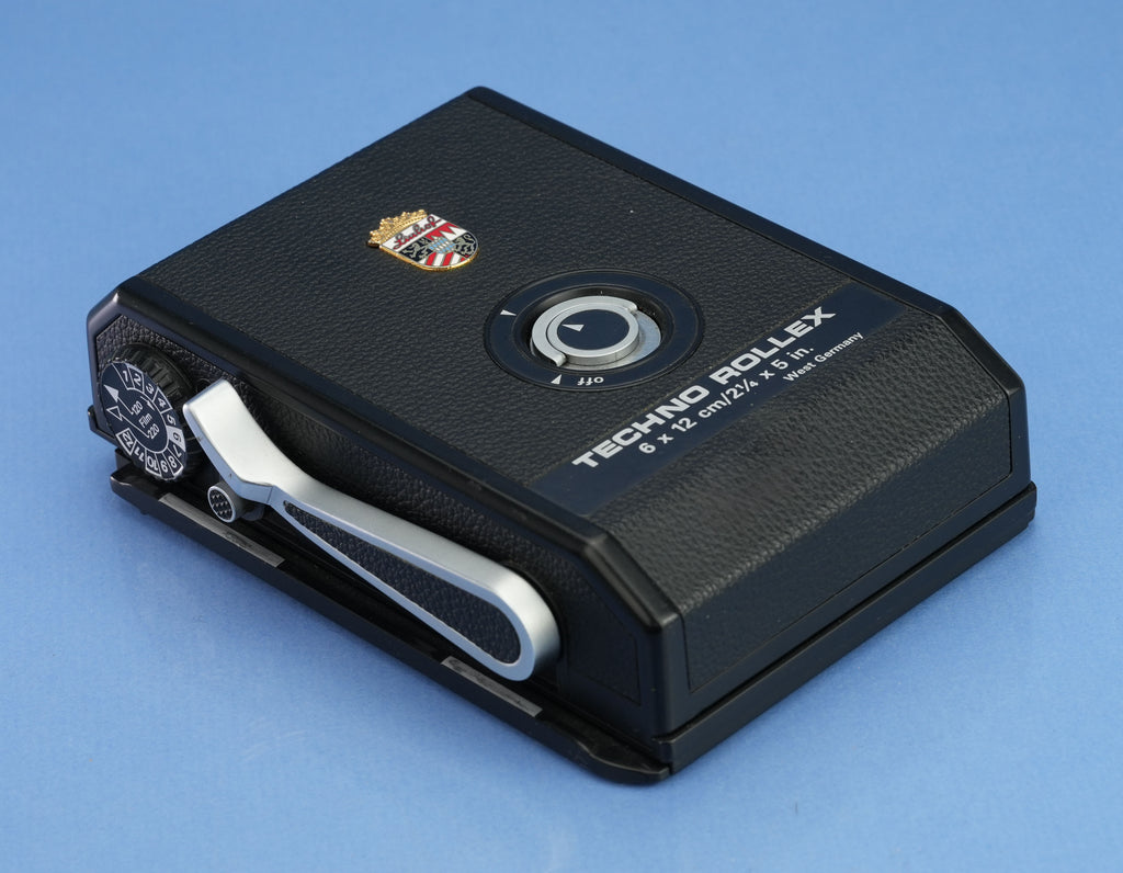 LINHOF TECHNO ROLLEX 6X12 ROLLFILM TECHNIKA PANORAMIC GRAFLOCK BACK 4X5 MINT!