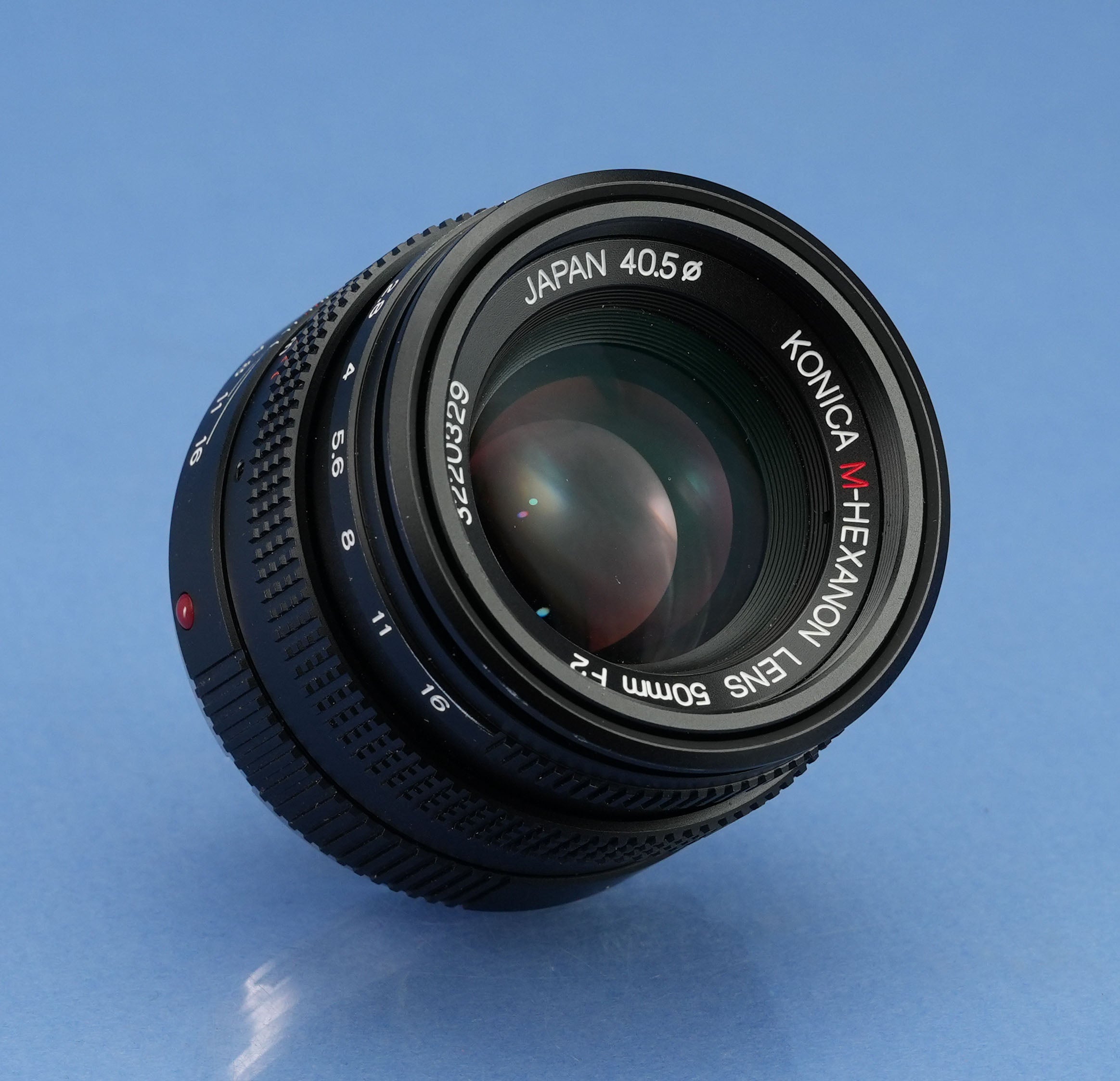 KONICA HEXAR RF BLACK ENTFERNER-KAMERA-SET + 50MM F2 OBJEKTIV + BOX + BLITZ + BOX!