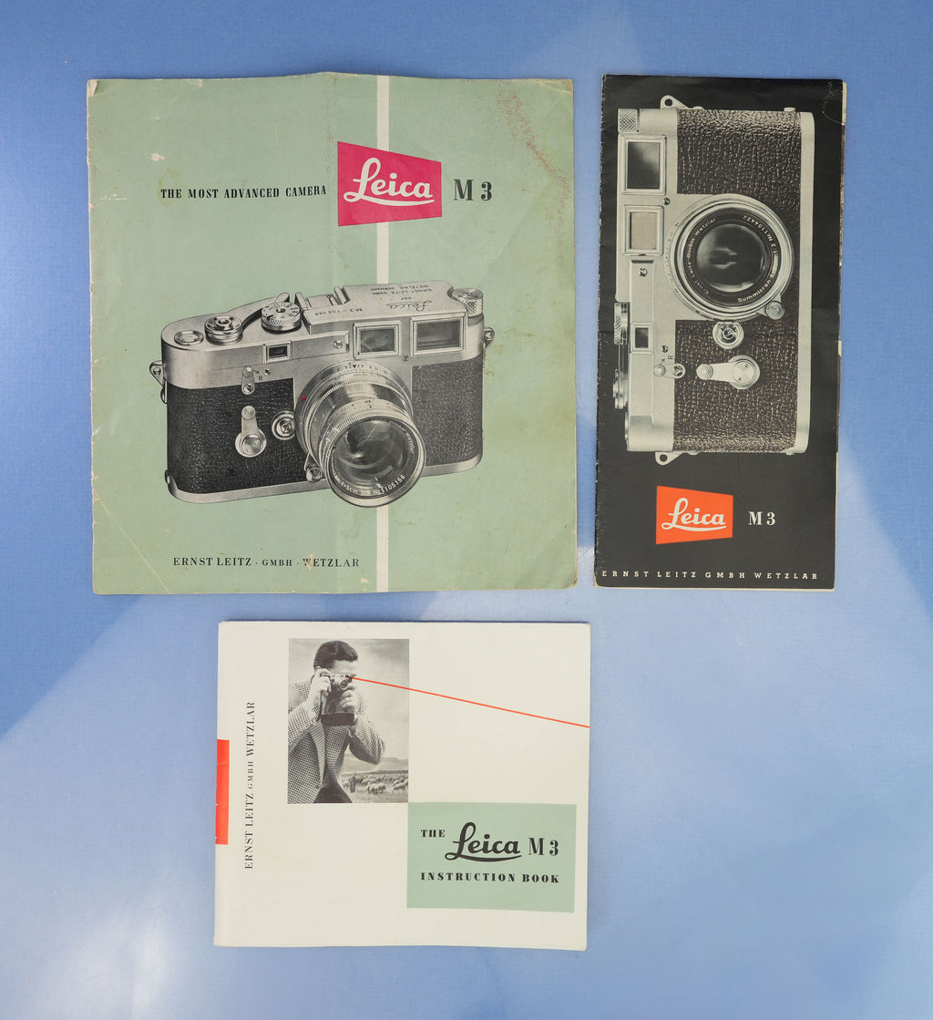 LEICA M3 EARLY CORNER CAMERA #700433 +50MM SUMMICRON F2 +BOX RARE +SPECIAL BACK