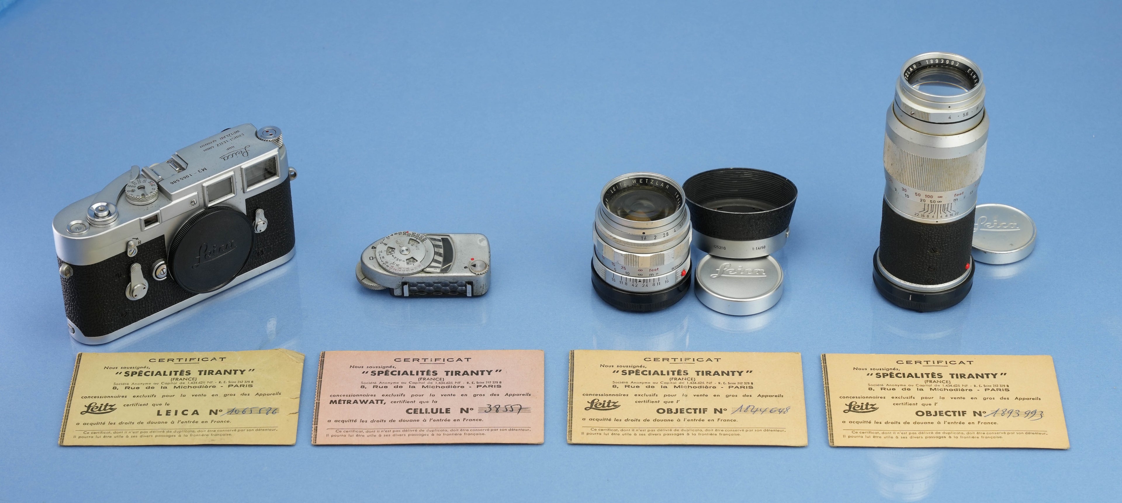 LEICA M3 SS IGEMO 10150 +50MM SUMMILUX F1.4+ 135MM F4 ELMAR +BOX +CARDS WOW!