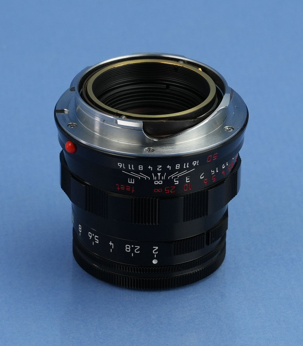 LEICA MP CLASSIC SCHWARZER LACKIERTER ENTFERNUNGSFOLIE-SET + 50MM SUMMICRON F2 10317 + BOX MINT!