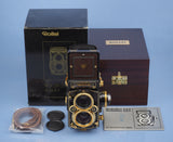 ROLLEI ROLLEIFLEX AURUM 24K GOLD 2.8F 80MM XENOTAR TLR FILM BODY +CAPS +BOX NEW!