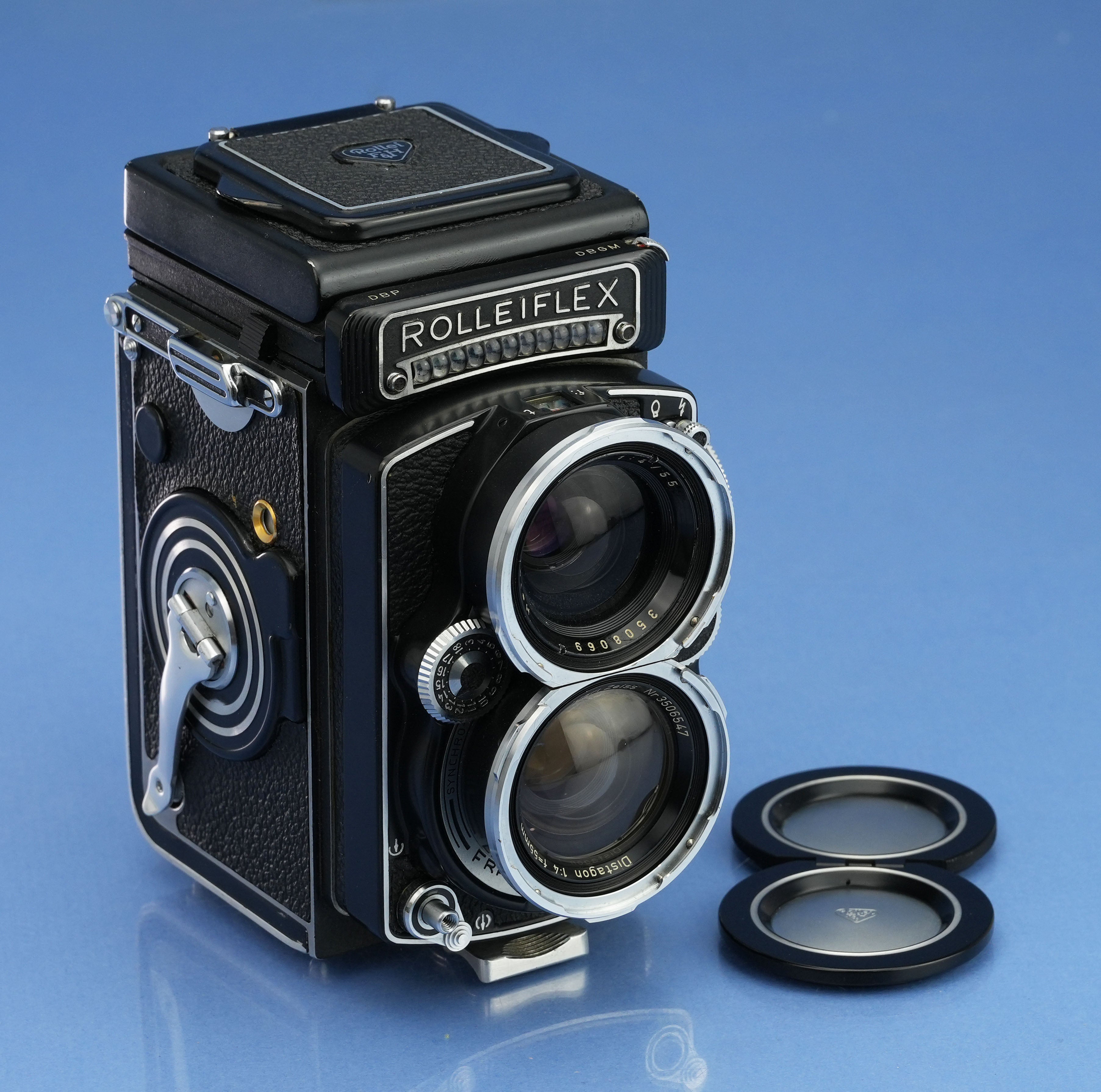 ROLLEIFLEX ROLLEI WIDE 55MM F4 ZEISS DISTAGON LENS +METER +CAP