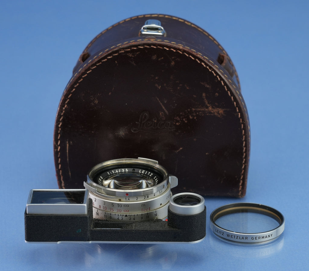 LEICA LEITZ 35MM F1.4 SUMMILUX M STEEL RIM LENS 1st VERSION 11870 M3 +EYES MINT!