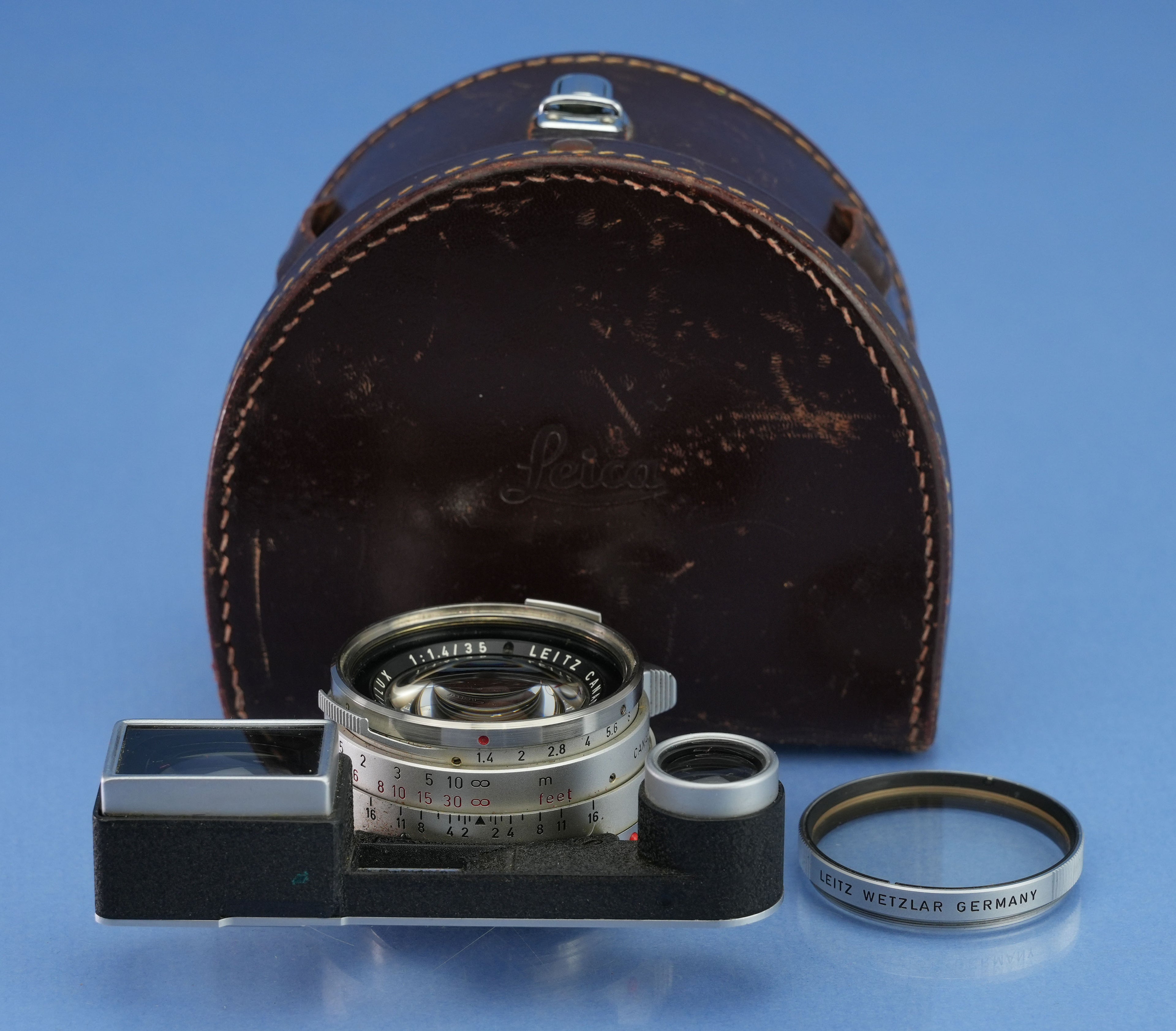LEICA LEITZ 35MM F1.4 SUMMILUX M STEEL RIM LENS 1st VERSION 11870 M3 +EYES MINT!