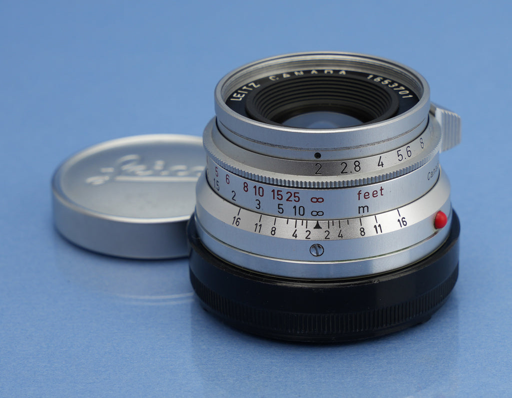 LEICA LEITZ SUMMICRON 35MM F2 M 11308 8 ELEMENT 1ST VERSION CANADA LENS +CAPS