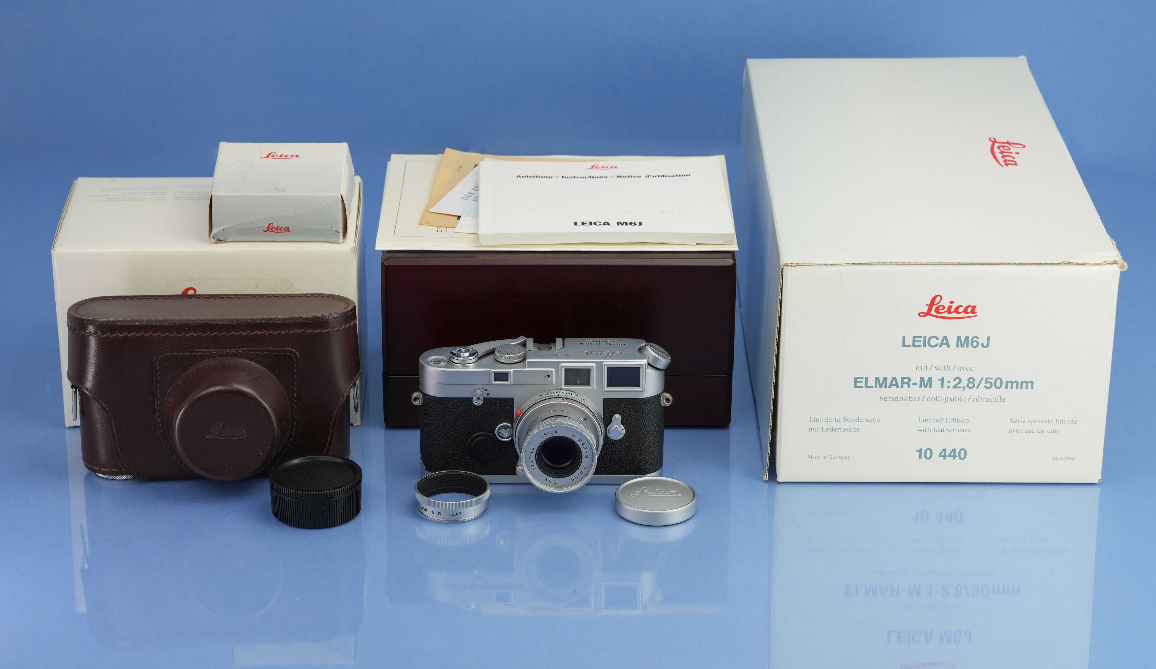 LEICA M6J 10440 40 YEAR JAHRE CAMERA +50MM ELMAR F2.8 +BOX SET # 1999-11 MINT!