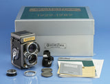 ROLLEI ROLLEIFLEX 2.8GX 60TH JAHRE CAMERA SET +PLANAR 80mm +BOX +CLOSE UP! MINT!