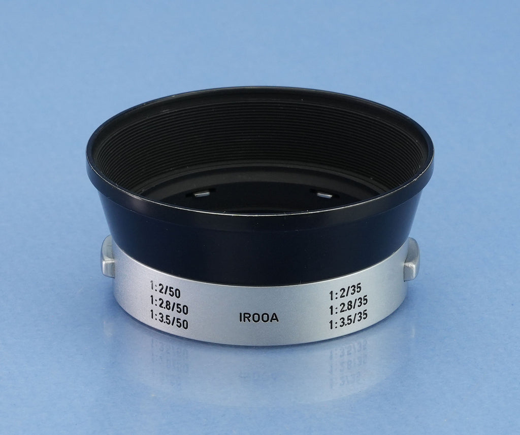 LEICA LEITZ IROOA LENS HOOD 35MM +50MM SUMMARON SUMMICRON F2 F2.8 SHADE! CLEAN!