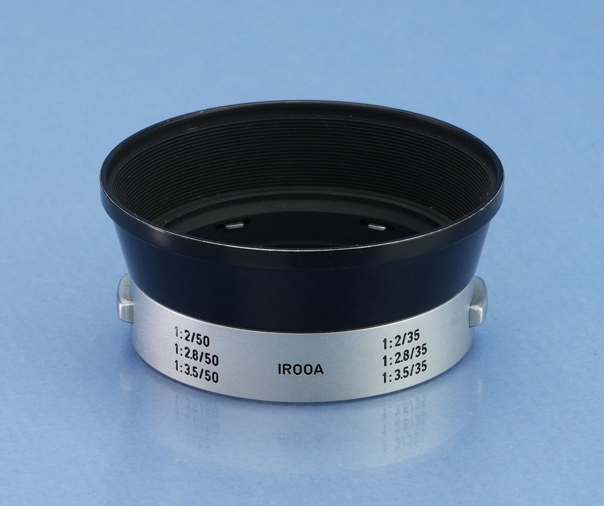 LEICA LEITZ IROOA LENS HOOD 35MM +50MM SUMMARON SUMMICRON F2 F2.8 SHADE! CLEAN!