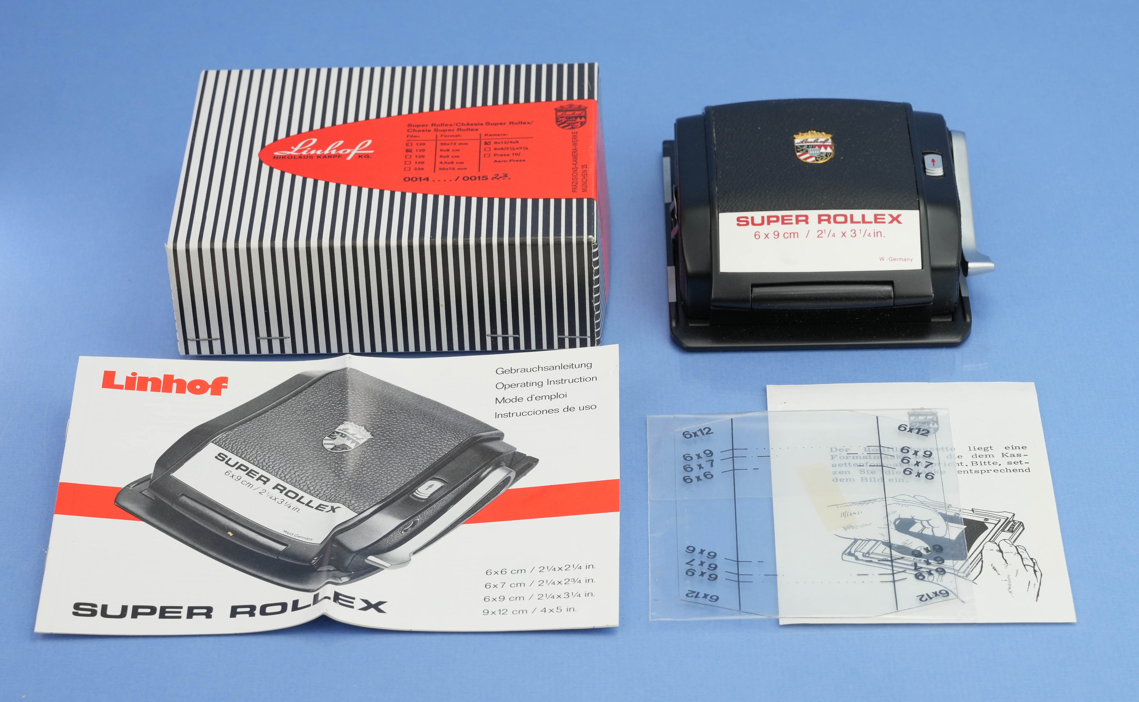 LINHOF 4x5 SUPER ROLLEX FILM BACK 6X9 TECHNIKA TECHNIKARDON KARDON RE45 NEW!