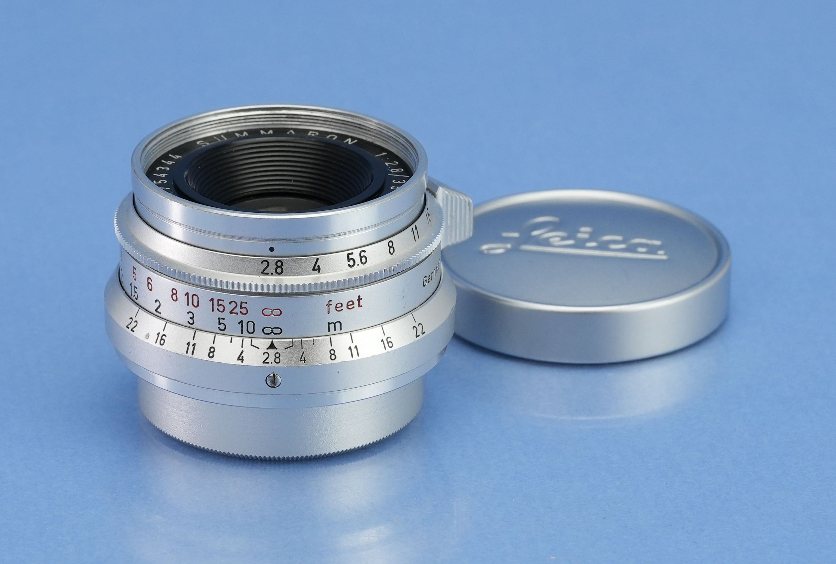 LEICA LEITZ 35MM SUMMARON F2.8 CHROME SIMOO SCREW MOUNT LTM SM