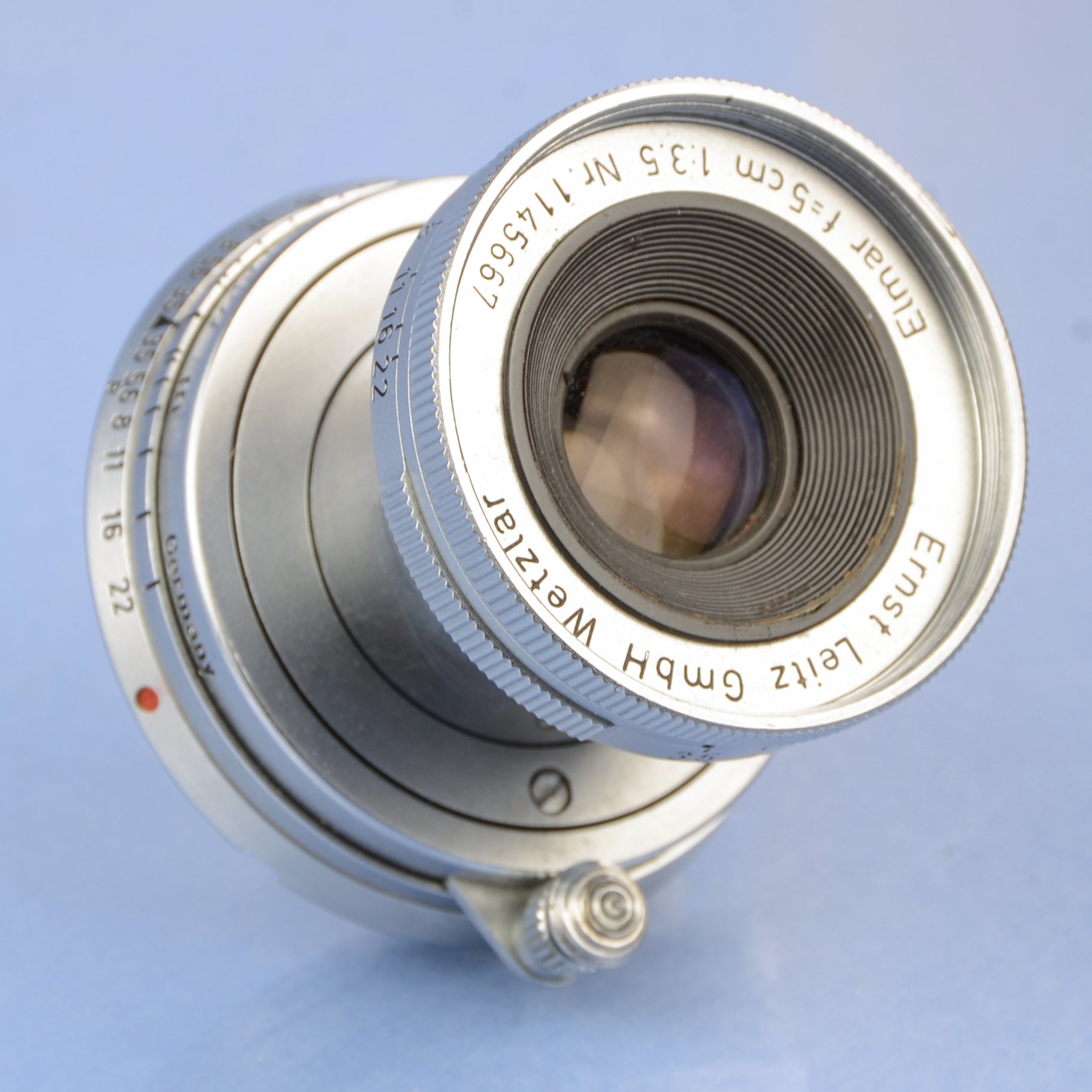 Leica エルマー L50mm F3.5 クローム LEICA LEITZ 50MM ELMAR F3.5 11110 M CHROME COLLAPSIBLE M LENS