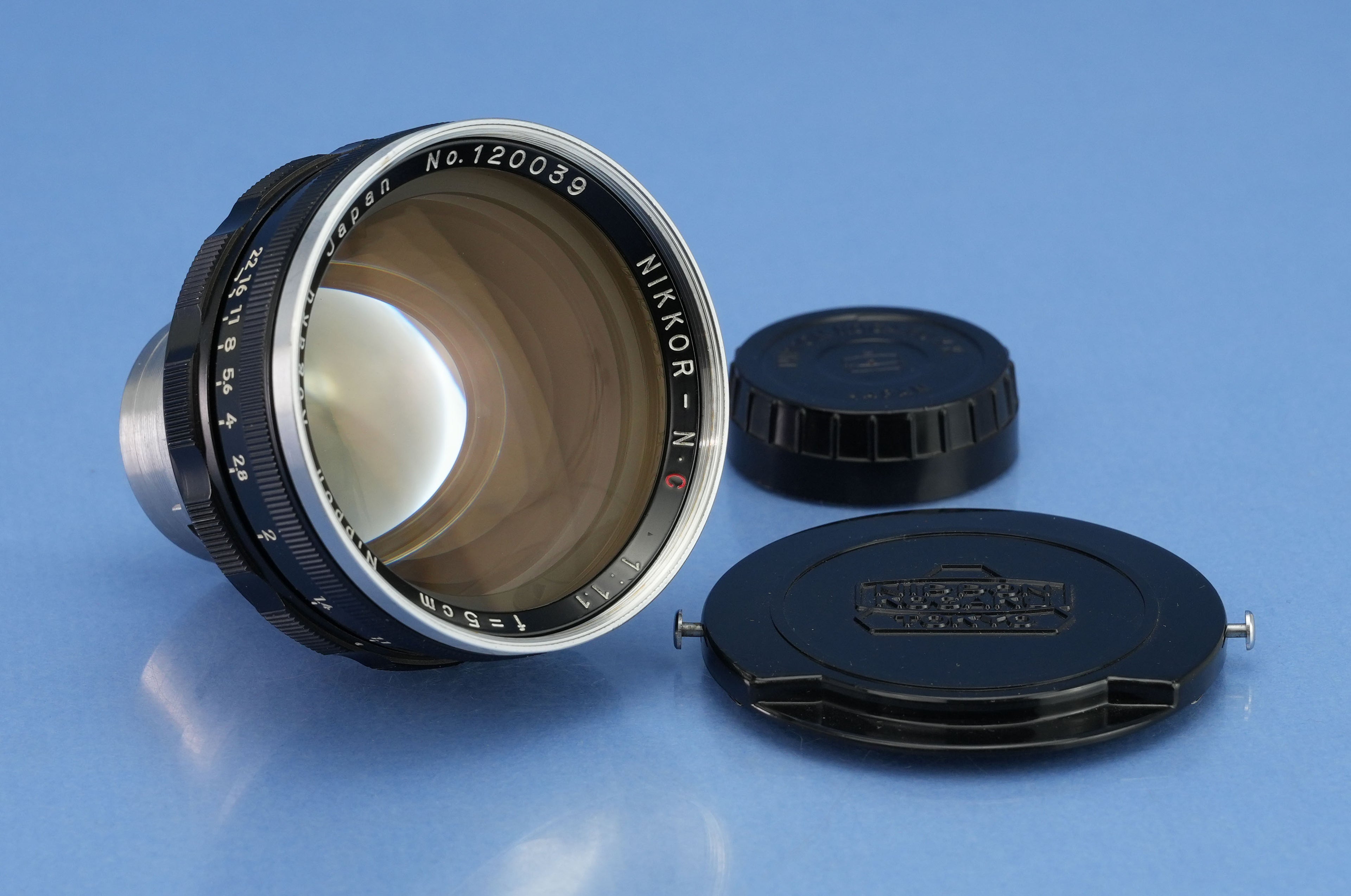 NIKON NIKKOR-N .C 50MM F1.1 NOCTILUX S INTERNAL MOUNT BLACK LENS +CAPS +RARE