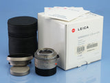 LEICA 35MM SUMMICRON-M F2 ASPH 11609 TITANIUM TITAN LENS +BOX +CAPS +SHADE MINT!