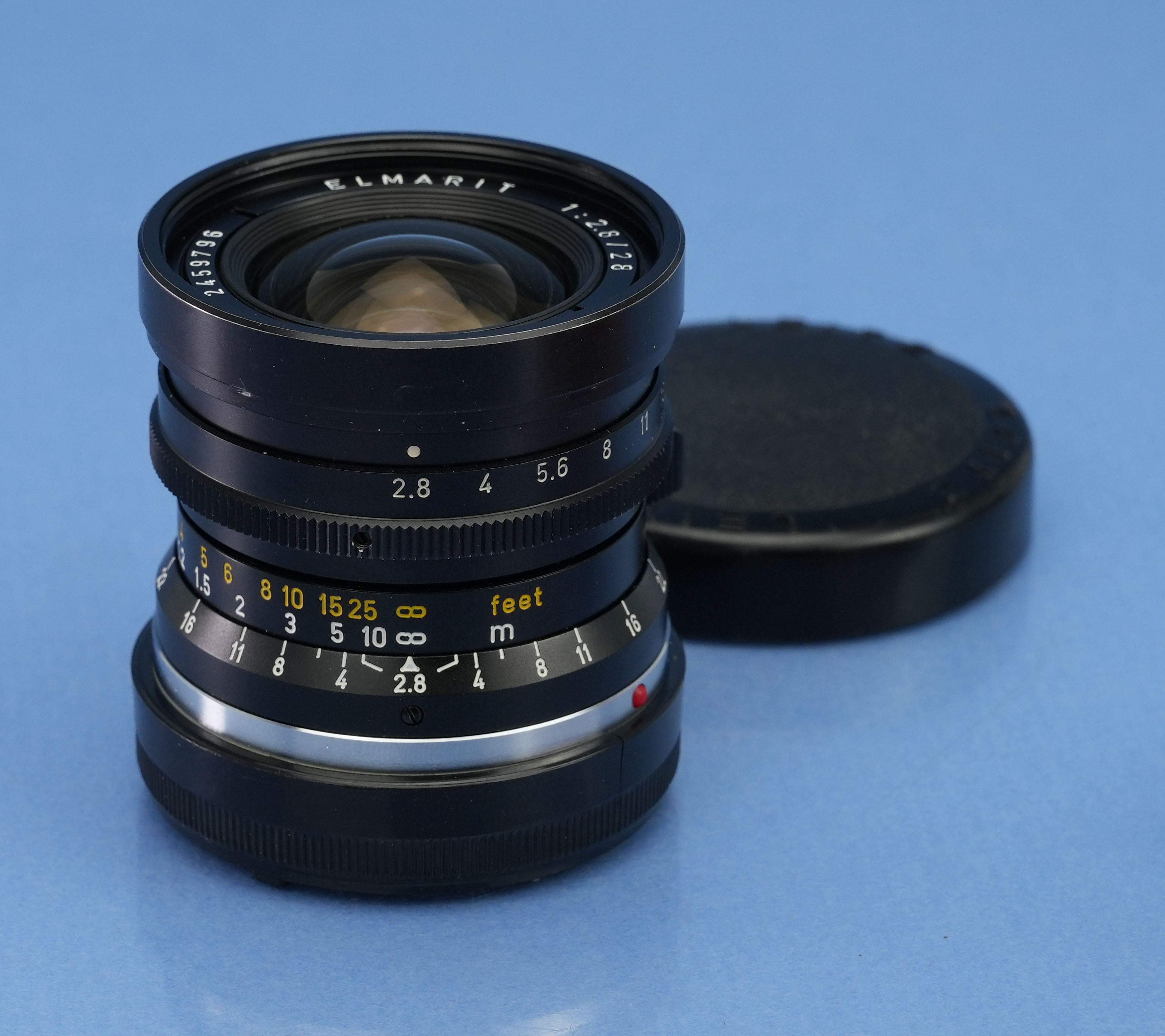 LEICA LEITZ 28MM ELMARIT F2.8 1ST 2ND VER M 11802 LENS RARE TRANSITIONAL +CAPS