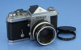 NIKON F APOLLO LATE # CHROME SLR CAMERA BODY +PENTA PRISM +50MM F2 NIKKOR-S LENS