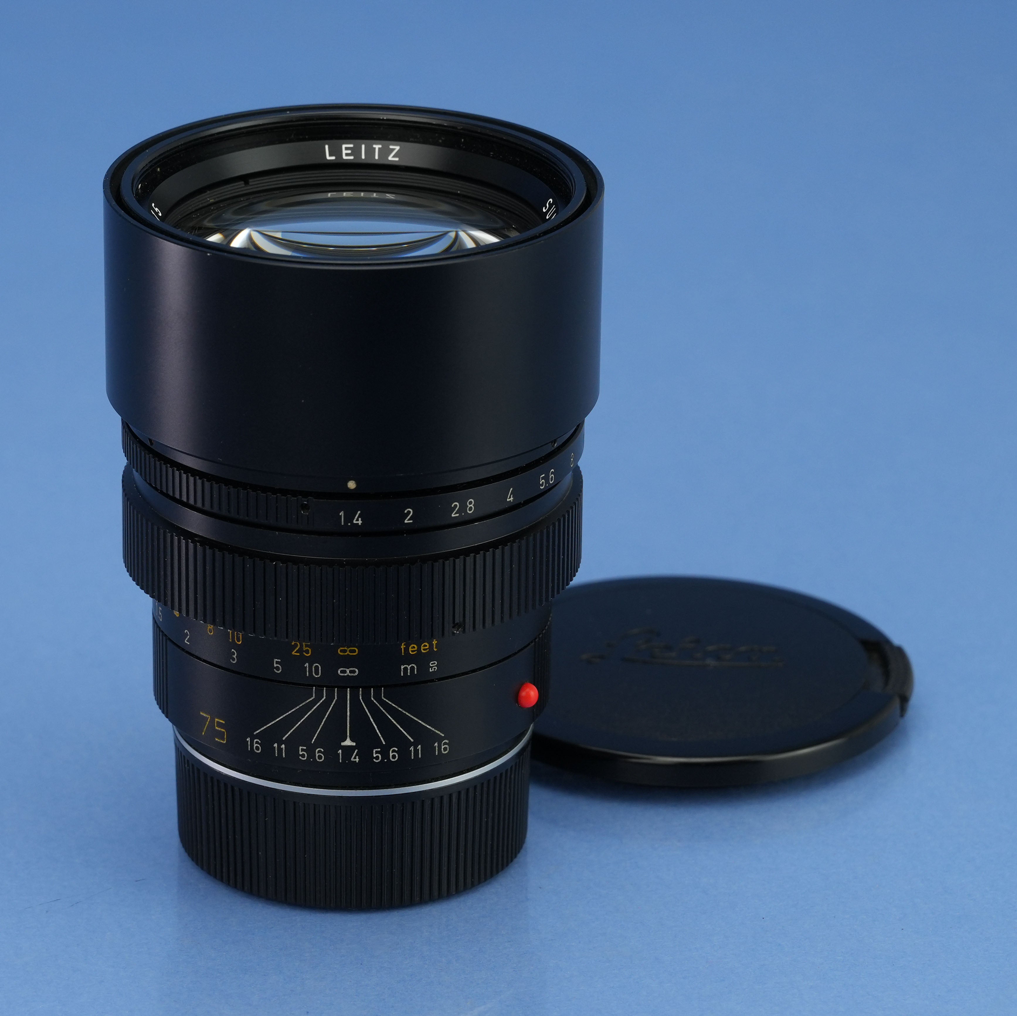 LEICA LEITZ SUMMILUX-M 75MM F1.4 11815 ELC CANADA MANDLER 2nd VERSION LENS NICE!