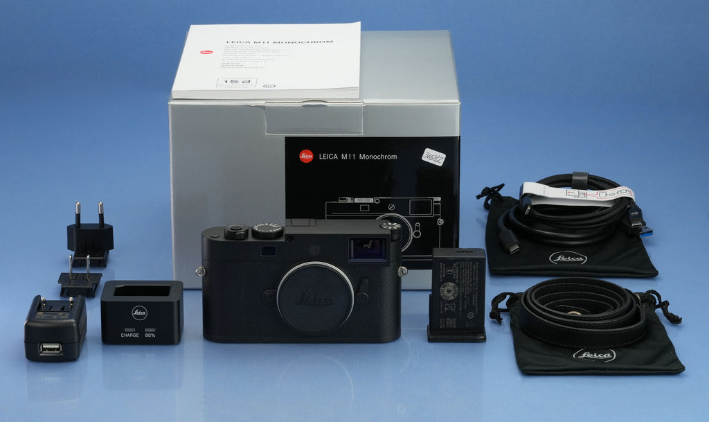LEICA M11 20209 MONOCHROME RANGEFINDER M MOUNT BLACK CAMERA BODY +BOX +STRAP