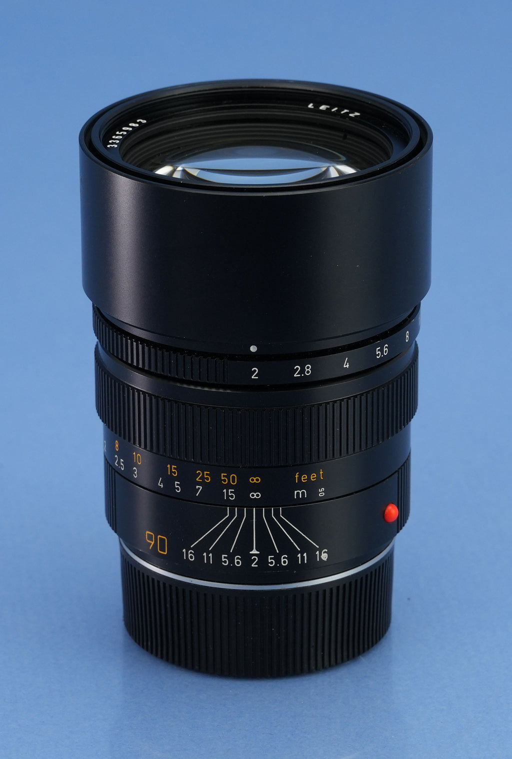 LEICA LEITZ 90MM SUMMICRON-M F2 11136 PRE APO ASPH BLACK CANADA E55 LENS NICE!