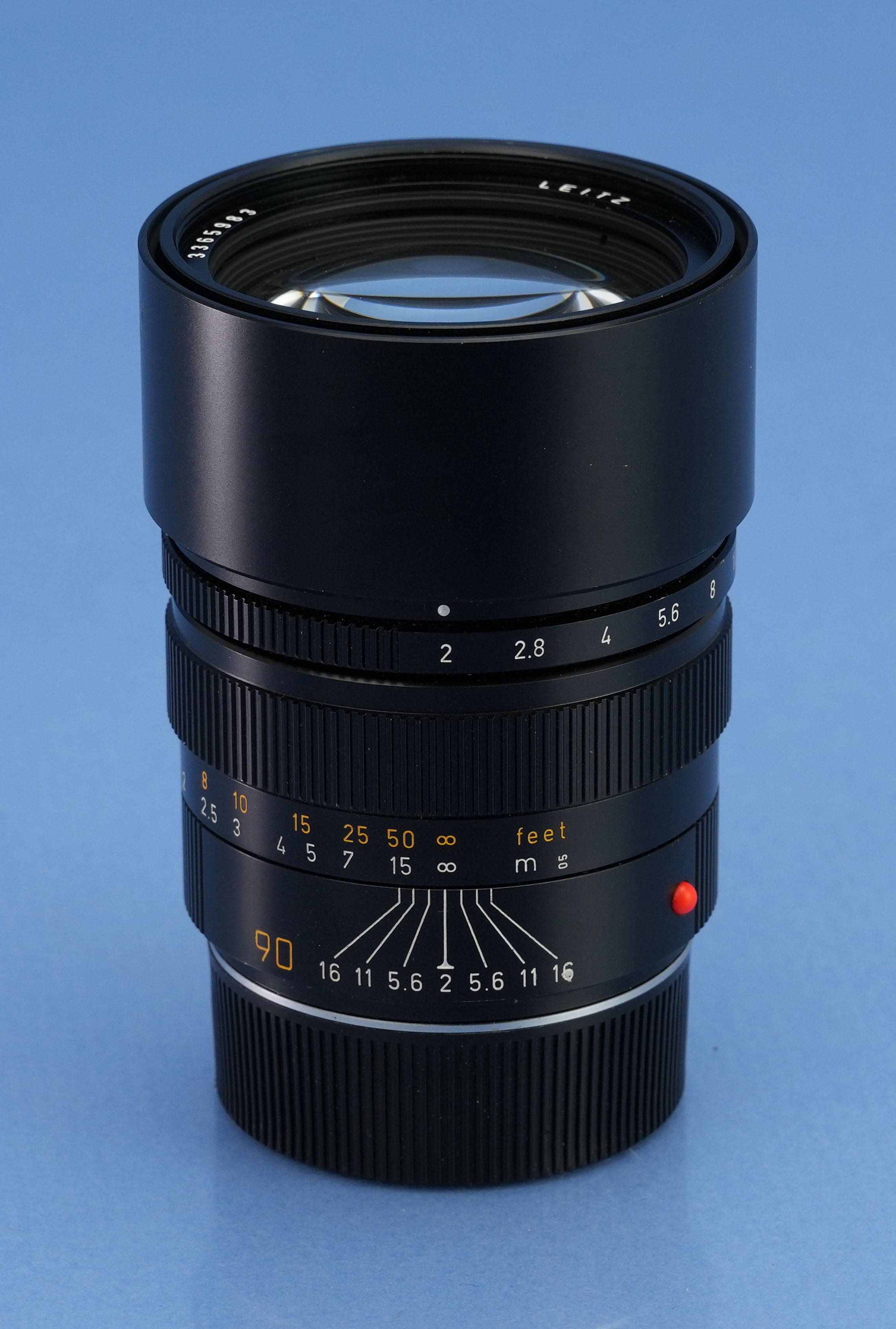 LEICA LEITZ 90MM SUMMICRON-M F2 11136 PRE APO ASPH BLACK CANADA E55 LENS NICE!