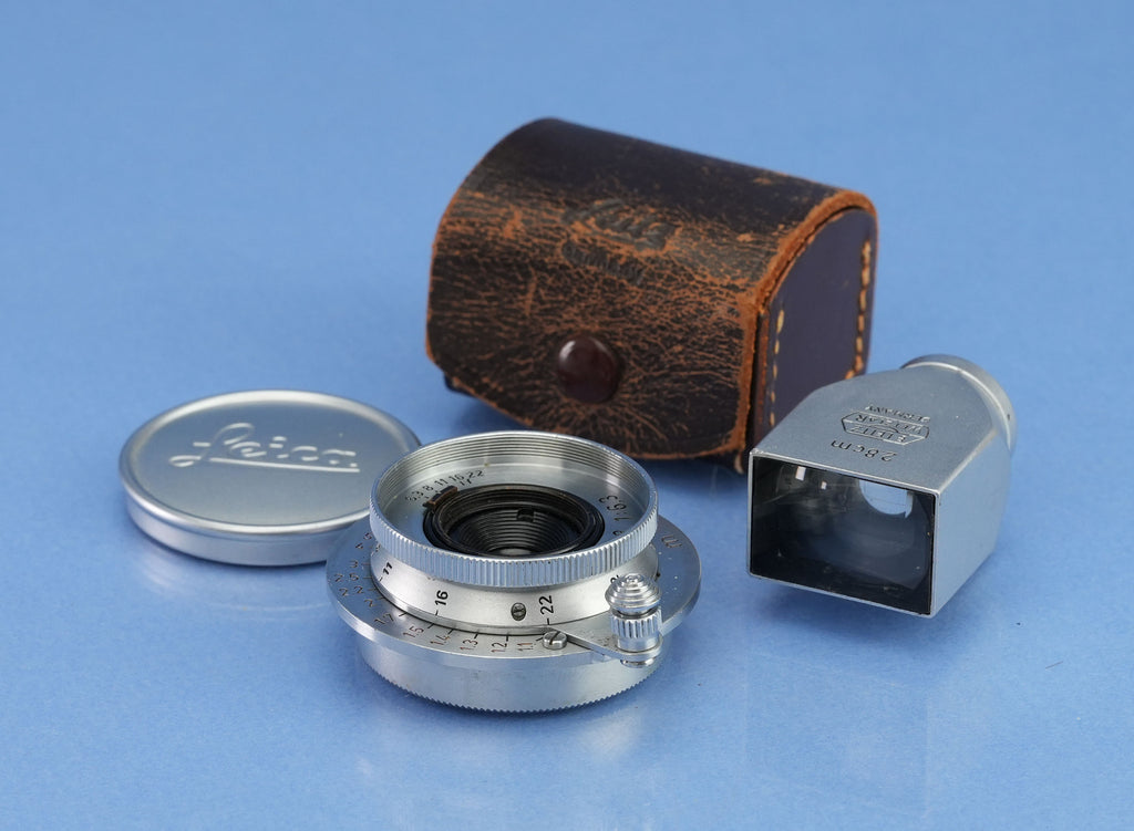 LEICA LEITZ 28MM HEKTOR F6.3 HOOPY CHROME SM LENS +SLOOZ FINDER LAST BATCH F22