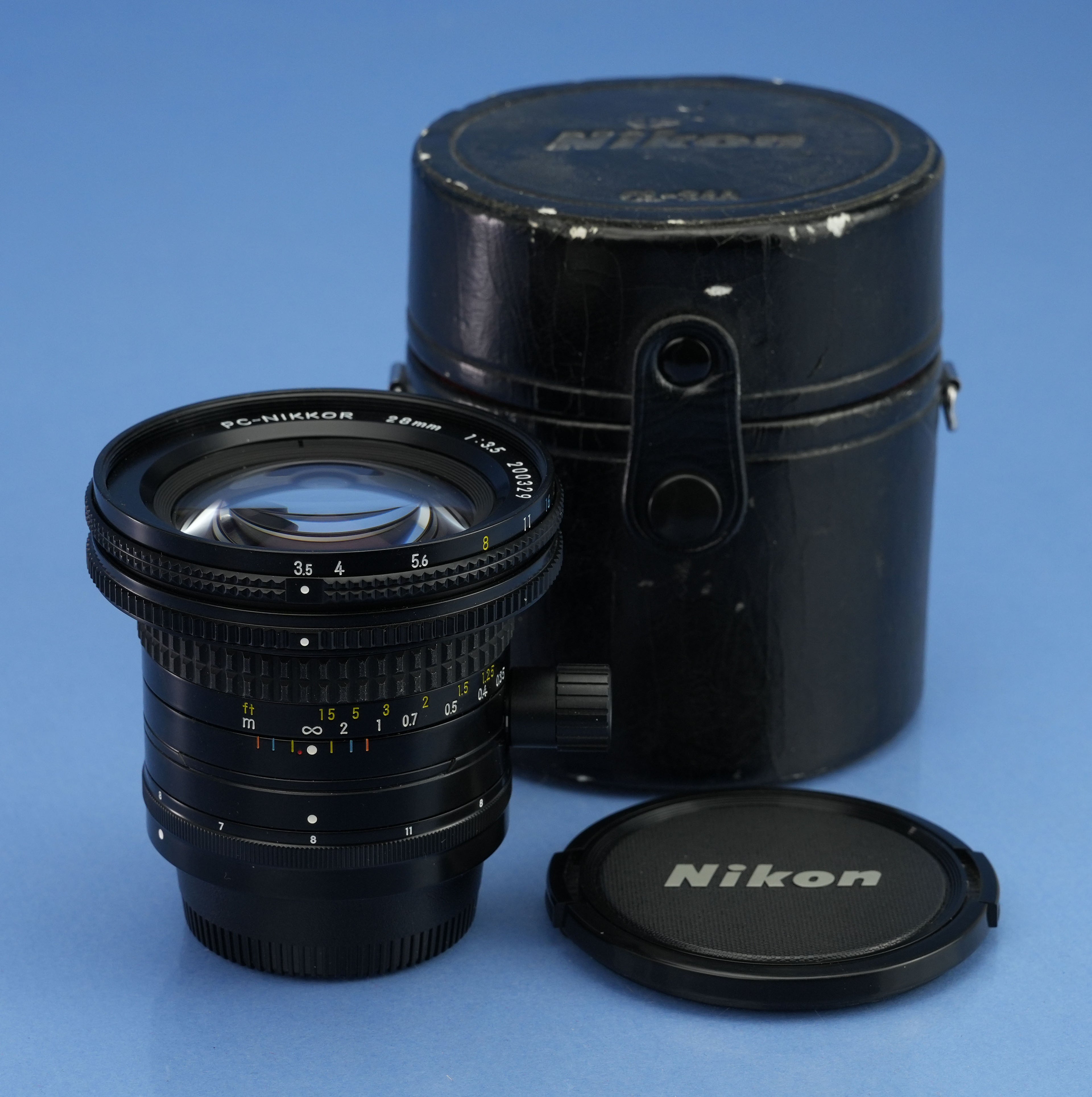 NIKON PC-NIKKOR 28MM F3.5 AIS AI-S PERSPECTIVE CONTROL LENS +CAPS +CASE CLEAN!