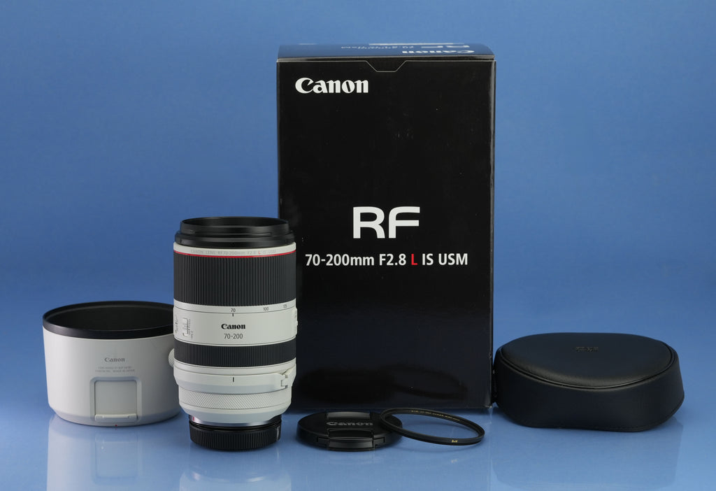 CANON RF 70-200MM F2.8 L IS USM MIRRORLESS LENS +FILTER +CAPS +SHADE +BOX MINT!