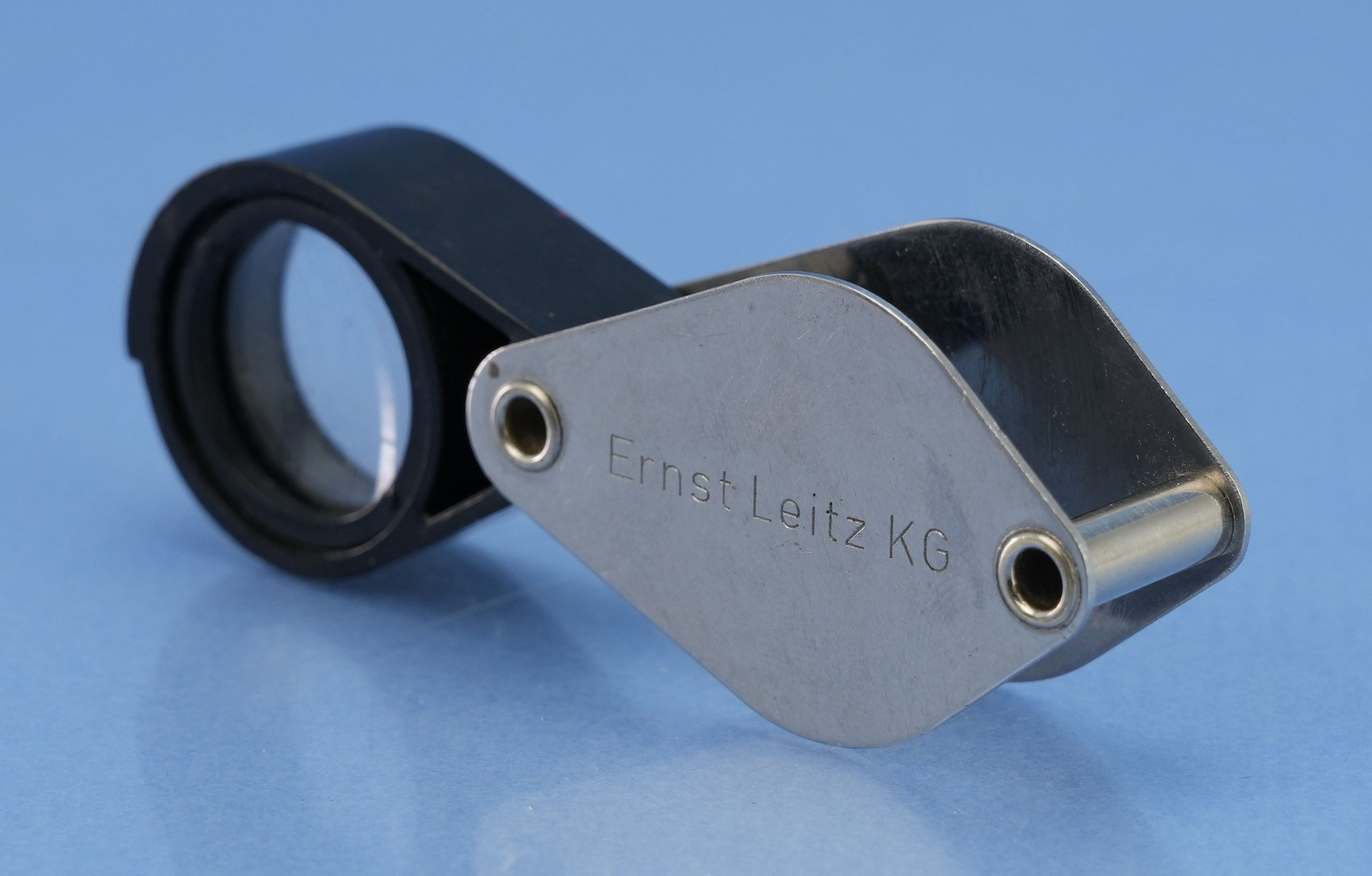LEICA ERNST LEITZ KG VINTAGE 6X MAGNIFICATION BLACK & SILVER CHROME LOUPE RARE!