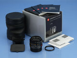 LEICA 35MM SUMMICRON-M F2 ASPH VERSION II 11708 BLACK 6 BIT M LENS +BOX NICE!