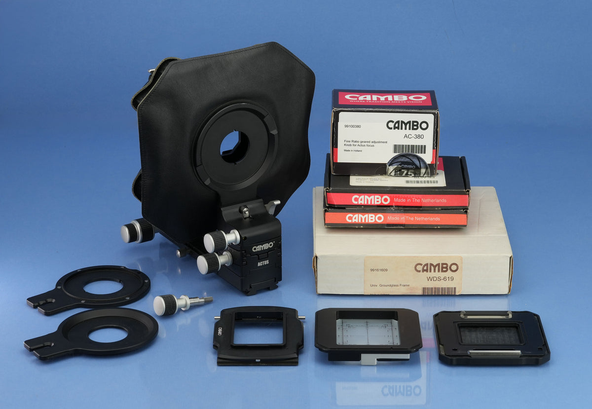 CAMBO ACTUS-B VIEW CAMERA BODY +WDS 619 +SLW-83 PHASE 1 IQ300 PLATE +BELLOWS +