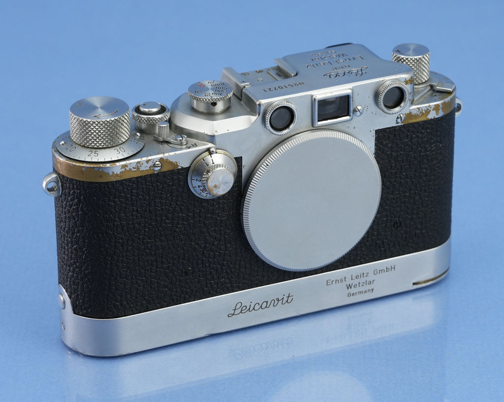 LEICA LEITZ IIIC UPGRADED IIIF LOOHW SM CAMERA + LEICAVIT SYOOM WINDER RARE!