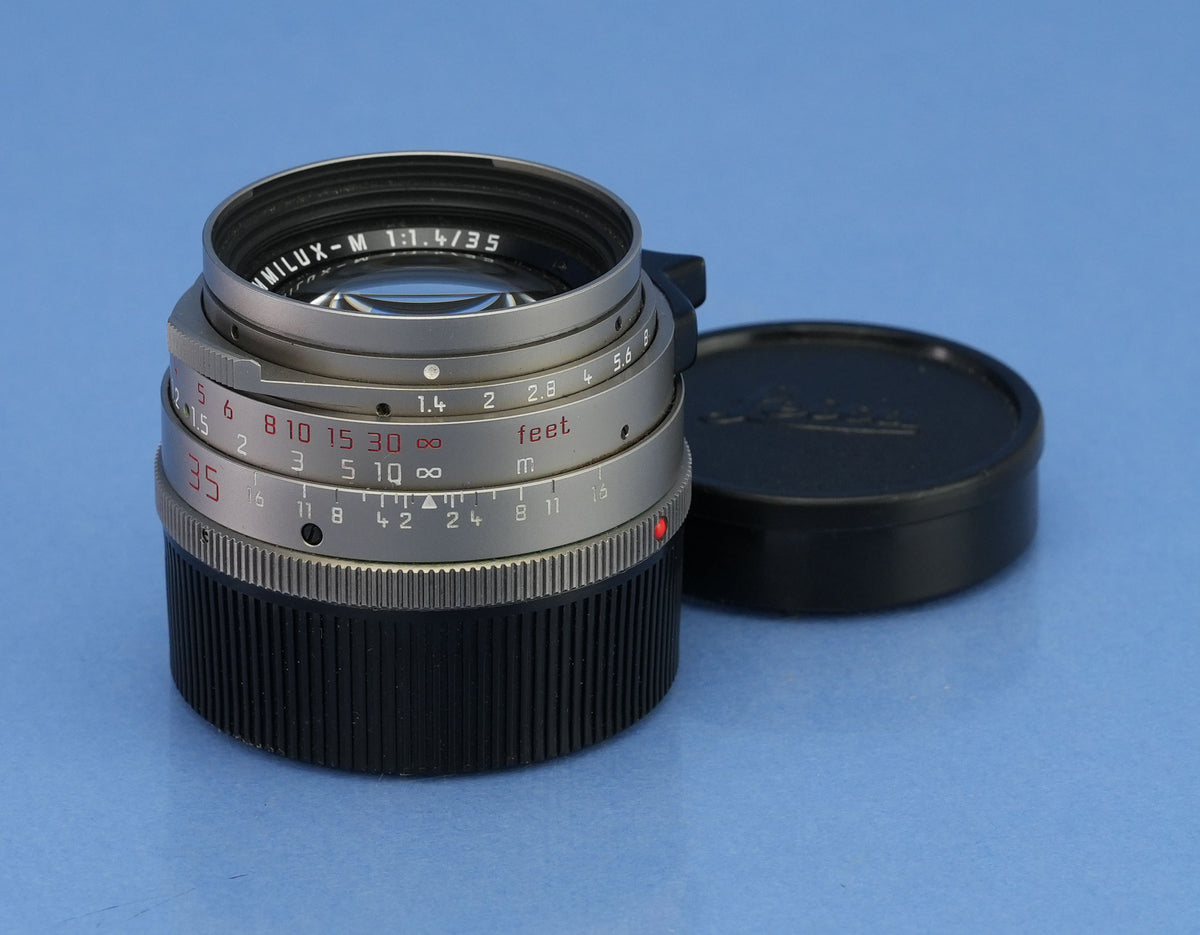 LEICA LEITZ 11860 35MM SUMMILUX-M F1.4 TITANIUM GERMANY PRE ASPH BRASS LENS MINT