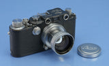 LEICA LEITZ IIIC CIVILIAN GREY PAINT CAMERA +50MM F2 SUMMITAR LENS RARE CLEAN!
