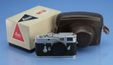 LEICA LEITZ M3 10150 IGEMO SS CHROME CAMERA #1010485 +BOX +CASE MINT L SEAL!