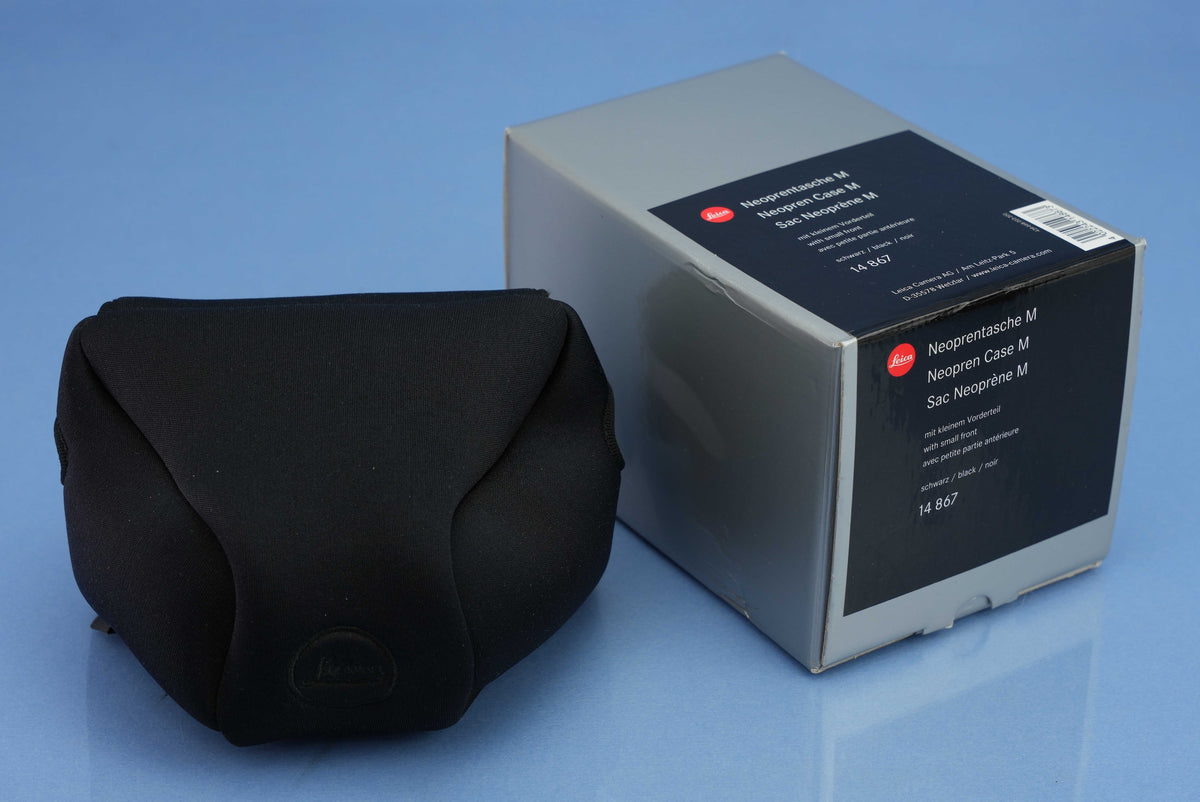 LEICA LEITZ 14867 BLACK NEOPRENE CASE CAMERA + LENS CASE +BOX MINT!