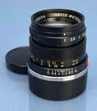 LEICA 50MM SUMMICRON F2 11817 WETZLAR 3RD VERSION MANDLER M LENS +CAPS CLEAN!