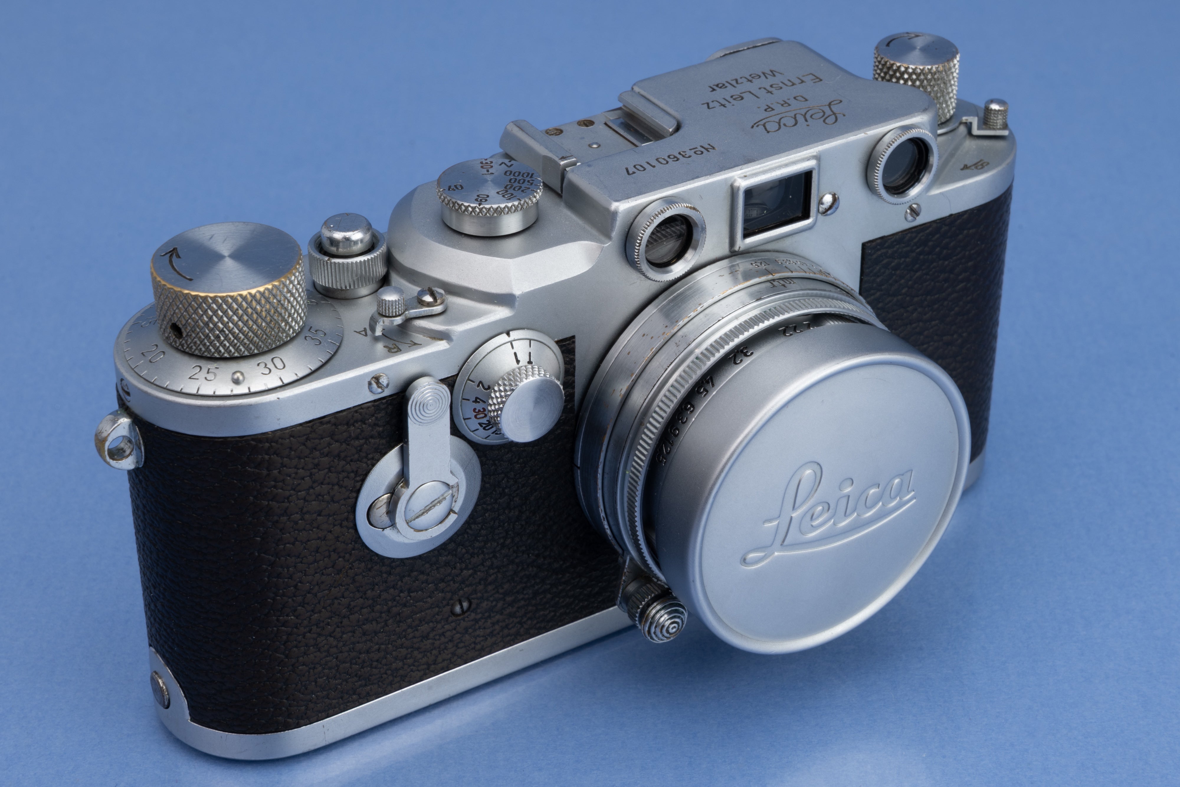 LEICA LEITZ ORIGINAL IIID RANGEFINDER CAMERA BODY #360107 +50MM F2