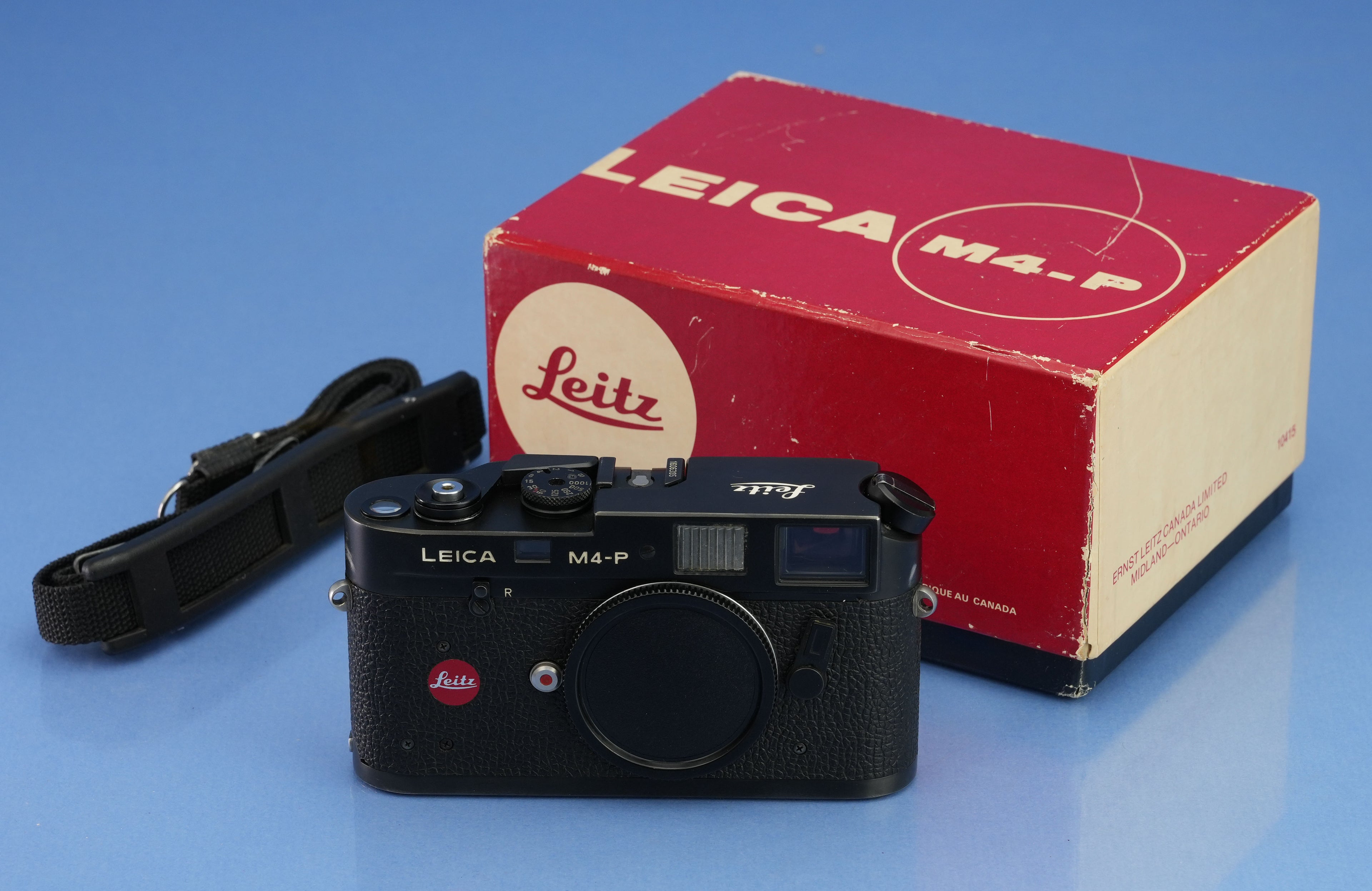 LEICA LEITZ M4-P M4P MIDLAND CANADA SCHWARZER ENTFERNER KAMERAGEHÄUSE +BOX + SCHUTZKOPF